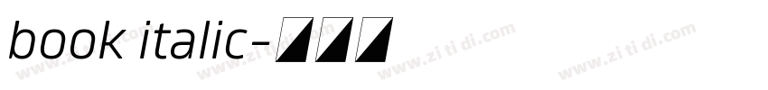 book italic字体转换 book italic字体转换